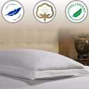 Crown Collection Silver Solid Free Size Pillow Shams Set of 2 - Hypoallergenic 500-TC 100% Egyptian Cotton Decorative Tailored Poplin Pillow Cover (Silver, Emperor/Oversize 20'' x 40'') (King / Cal-king 20x40")