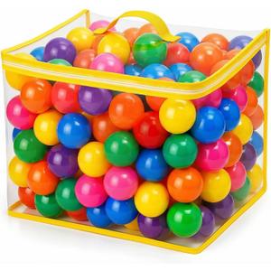 Ball Pit Balls for Toddlers: 100 Colorful Non-Toxic Balls with BPA-Free, Phthalate-Free, Crush-Resistant Polyethylene Plastic, 2.17 Inches, Perfect Toy for Boys and Girls Play