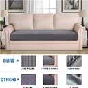 H.VERSAILTEX Super Stretch Individual Seat Cushion Covers Sofa Covers Couch Cushion Covers Slipcover Sets Thick Jacquard Textured Twill Fabric (1 Piece Sofa Cushion Cover, Grey)