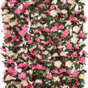 KHOYIME 9 Pack 72 FT Artificial Flower Garland, Fake Pink Roses Vines Silk Flowers Faux Plastic Outdoor Hanging Floral Ivy Garland Decorations for Wedding Arch Bedroom Home Wall Backdrop Room Decor