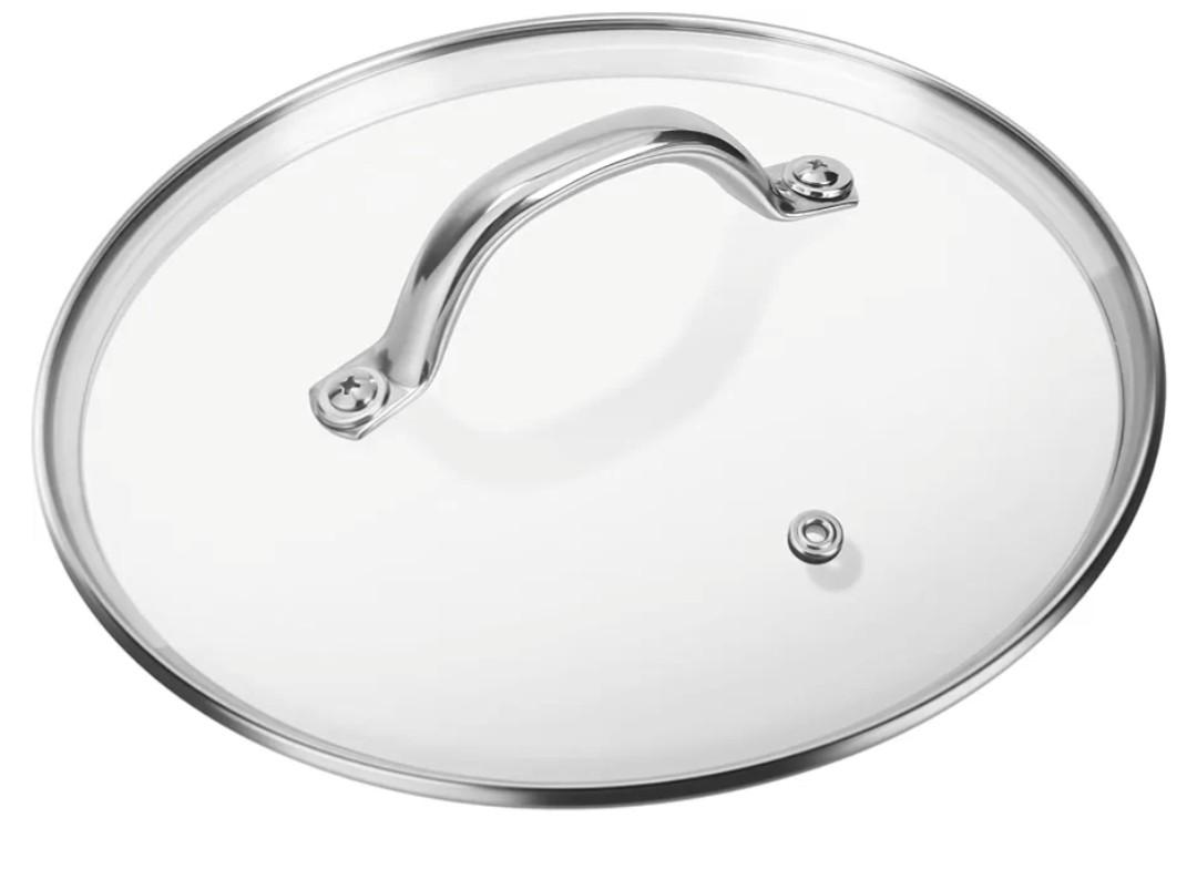 9.1 InchTempered Glass Lid Replacement for Instant Pot 6 Quart, Electric Pressure Cooker Pot Lid Accessories, Slow Crock Cooking Pot Lid Mit Stainless Steel Handle and Rim