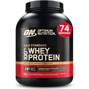 Optimum Nutrition Gold Standard Whey Protein, Double Rich Chocolate, 5 LB
 EXP: 10-07-27