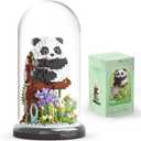 Panda Flower Building Set for Adult Party Favors for Kids Animal Building Blocks Plant Friend Set Bonsai Tree Valentines New Year Easter Birthday Gift for Boys Girls Age 6-12+(Panda Succulent)