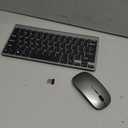 Wireless Keyboard and Mouse Combo, Compact Quiet Wireless Keyboard and Mouse Set 2.4G Ultra-Thin Sleek Design for Windows, Computer, Desktop, PC, Notebook, Laptop (GHKM03)