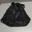 LOKAPEGY Black Drawstring Backpack for Women, Waterproof Drawstring Gym Bag for Men, Small Cinch Sack for Basketball, Pull String Sport Bag for Soccer.