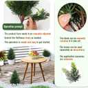 Artificial Cedar Topiary Plants: 20 Inch (2P) UV Resistant Faux Pine Stems Shrubs Plastic Greenery for Outdoor Indoor Home Decor, Garden, Front Porch, Office, Restaurant & Holiday Party