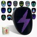 Led Mask with Gesture Sensing,Light up mask for Kids/Men/Women LED Halloween Mask for Costume Cosplay Party