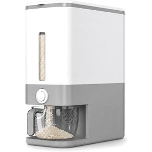 Proarea Rice Dispenser Rice Container 25 Lbs with Measuring Cup, XX-Large Holds 25 lbs