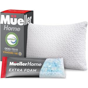 Mueller Nirvana Adjustable Cervical Memory Foam Pillow, Odorless Neck Pillows for Pain Relief, Orthopedic Pillow for Side, Back, Stomach, Hypo-Allergenic and Breathable, CertiPUR-US Certified Set of 6