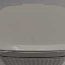 rejomiik Small Bathroom Trash Can with Lid 2.1 Gallon Soft Close Step Slim Garbage Can Waste Bin for Office, Bedroom, Kitchen, Cream