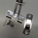 90 Degree Stainless Steel Latch, Protect Privacy - Security Barn Door Lock, Hook Lock Latch for Barn, Garden, Bathroom, Outdoor, Garage, Window, Sliding Door(1 Silver)