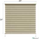 Dulepax RV Pleated Shades - 26" W x 24" L Cappuccino RV Window Shades for Camper, Travel Trailers, Motorhome's Window