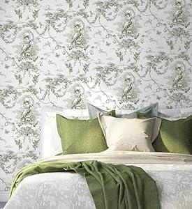 CiCiwind 197"16" Wallpaper Toile Peel and Stick Wallpaper White and Pink Wallpaper Vintage French Wallpaper Pink Contact Paper Self Adhesive Removable Wallpaper for Bedroom Living Room Walls Decor