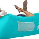WEKAPO Inflatable Sun Lounger, Air Sofa, Hammock, Portable, Waterproof and Leak-Proof, Ideal for Backyard, Beach, Travel, Camping, Picnics and Music Festivals (Teal)