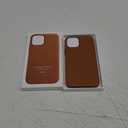 Apple iPhone 12 and iPhone 12 Pro Leather Case with Magsafe - Saddle Brown