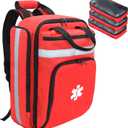 First Aid Bag Empty,EMS,EMT,Emergency Trauma Doctor Bag,First Aid Kit For Car,Home,Hiking,Camping and Travel(Red)