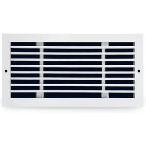 Premium 12" X 6" [Duct Opening] Linear Aluminum Bar Return Air Grille - White - White [Outer Dimensions: 14"W x 8"H] for Ceiling, Wall Use