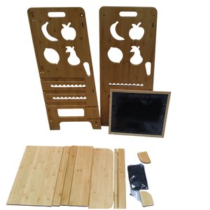 Wooden Kids Kitchen Step Stool Kitchen. Bathroom &:Bedroom With ChalkBoard