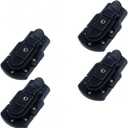MY MIRONEY Black Suitcase Lock Hasp Luggage Catch Latch Briefcase Latch Hardware Toggle Hasp Lock with Keys Pack of 4