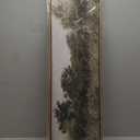 InSimSea Extra Large Framed Vintage Wall Art, Living Room Country Farmhouse Decor, Grassland Landscape Paintings, Canvas Prints, Retro Scenery Long Picture for Bedroom Above of Bed,12x36inch