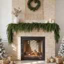 Premium 30% Fuller 6 Ft Artificial Norfolk Pine Garland, Real Touch Winter Pine Garland, for Staircase, Table, Mantle, Wall, Indoor, Outdoor Christmas Decorations, Flower Arranging