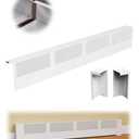 Baseboard Heater Covers, 4Ft DIY Size Baseboard Cover with Endcaps for Replacing Old Hydronic Hot-Water Baseboard Radiator Covers, Easy Slip-On and Rust Proof Baseboard Heat Front Cover for Home