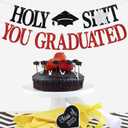 7 x Congrats Grad 2026 Banner, You Did It Hanging Decorations, Class of 2026 Graduation Party Decorations Supplies(Red)