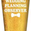 Panvola Wedding Planning Observer Beer Glass Wedding Gift for Newlyweds Bride and Groom Engagement Gifts for Couples Bridal Shower Pint Glasses Clear Drinking Glass 16 oz