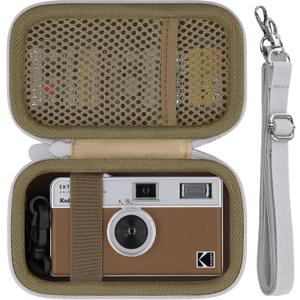 Camera Case for KODAK EKTAR H35/H35N/KODAK Snapic A1 Frame Film Camera,Carrying Case Holder for KODAK EKTAR H35/H35N Half Frame Film Camera and Accessories(Brown Case)