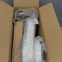 BFTOU White Square Swivel Stool with Wheel for Work SPA Shop Massage Height Adjustable and Cost Effective Rolling Stool Chair with Back