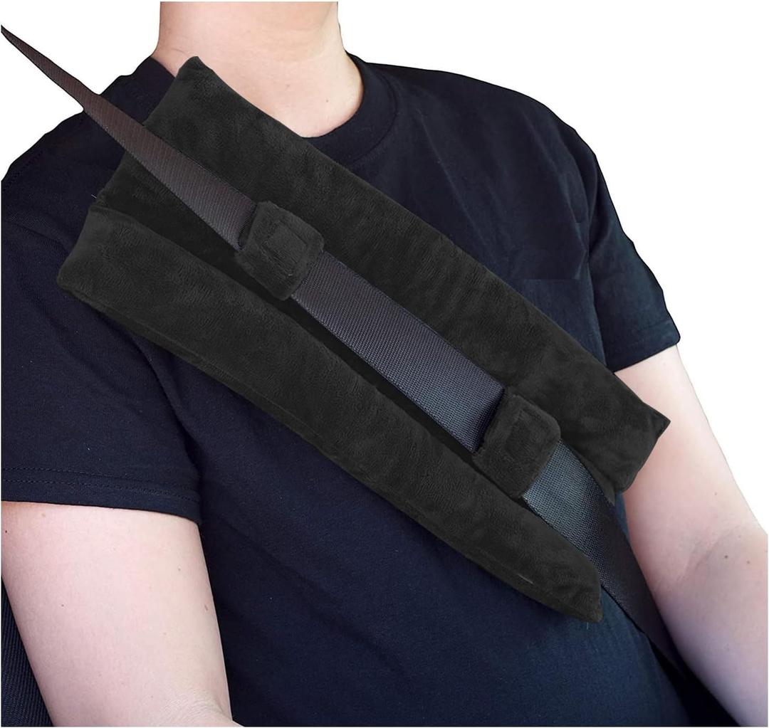 Ziciner Mastectomy Seat Belt Pillows, Heart Surgery Seatbelt Pillow Protectors, Car Interior Seat Belt Accessories for Chest Chemo Port, Pacemaker Bypass, Hysterectomy Recovery (Black)