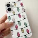 Colorful Christmas Lights Phone Case Compatible with iPhone 17, Christmas Holiday Phone Cover for iPhone 17