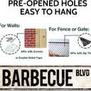 Barbecue Blvd Street Sign, Barbecue Sign Barbecue Decor Barbecue Lover Gift, Vintage Wall Decor for Home/Garden/Kitchen, Novelty Metal Signs 4"x16"