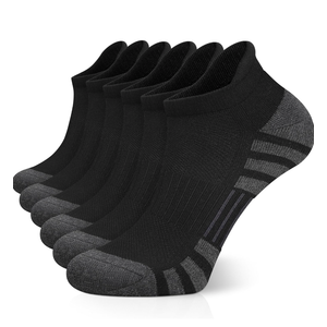 Airacker Ankle Athletic Running Socks Cushioned Breathable Low Cut Sports Tab Socks for Men and Women (6 Pairs), 9-12