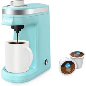 CHULUX Mini Coffee Maker for K Capsule, Single Serve Coffee Maker for One Cup Americano, Lightweight Pod Coffee Machine, Aqua