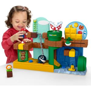 Fisher-Price Little People Toddler Toy My Mario Adventure Playset with Music Sounds & Figures, Preschool Kids Ages 18+ Months, 12x8x4 inches