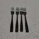Teyyvn Black Stainless Steel Dessert/Salad Forks, Set of 4