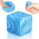 2 x 1 Pcs Stress Cube Bulk Ice Cube Stress Ball Anxiety Relief Soft Squeeze Sensory Ball for Party Favors Prizes Goodie Bag Stuffers (Pastel Pink)