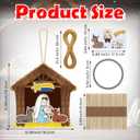 Jenaai 24 Set Nativity Wooden Stick Ornament Craft Kit Make a Nativity Scene Hanging Ornament Religious Christmas Crafts for Christmas Tree Home Party Classroom Activities