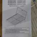 Virans Queen Bed Frame with 16" Deluxe Wingback & Charging Station, Upholstered Platform Bed with Button Tufted Storage Headboard, Dark Grey