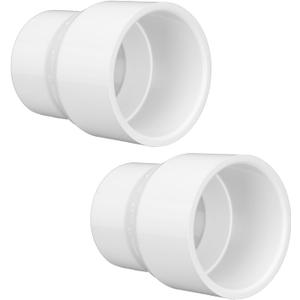 2 Pcs 2-1/2" x 2" PVC DWV Reducer Coupling Adapter (Socket x Socket) Schedule 40 Slip Reducing Coupling Pipe Fittings for Home Sewer Plumbing