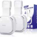 Wall Mount Holder for eero 6 and for eero 6+ Router Mesh Wi-Fi System  No Messy Wires, Space-Saving Outlet Wall Mount Holder for eero 6 Plus Extender, Stand Bracket for eero 6+ (White-2pcs)