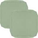 Oslimea Outdoor Cushion Covers Replacement 24x24 Waterproof Patio Furniture Cushion Seat Cover 2 Pack Removable Chair Pads Cover for Deep Seat Back Cushion, Sage Green