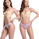 Lace Thongs For Women Plus Size Sexy Underwear T Back Stretch Womens Thongs Underwear 5/6/10 Pack (S)