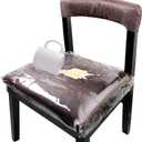 4 Pack Large Plastic Chair Covers for Dining Room, Clear Chair Seat Protectors with Adjustable Belt Strap Fits 18” – 22” Seats, Waterproof & Scratch Resistant Heavy Duty PVC Dining Chair Covers
(W22 x D17 x H4 inches)