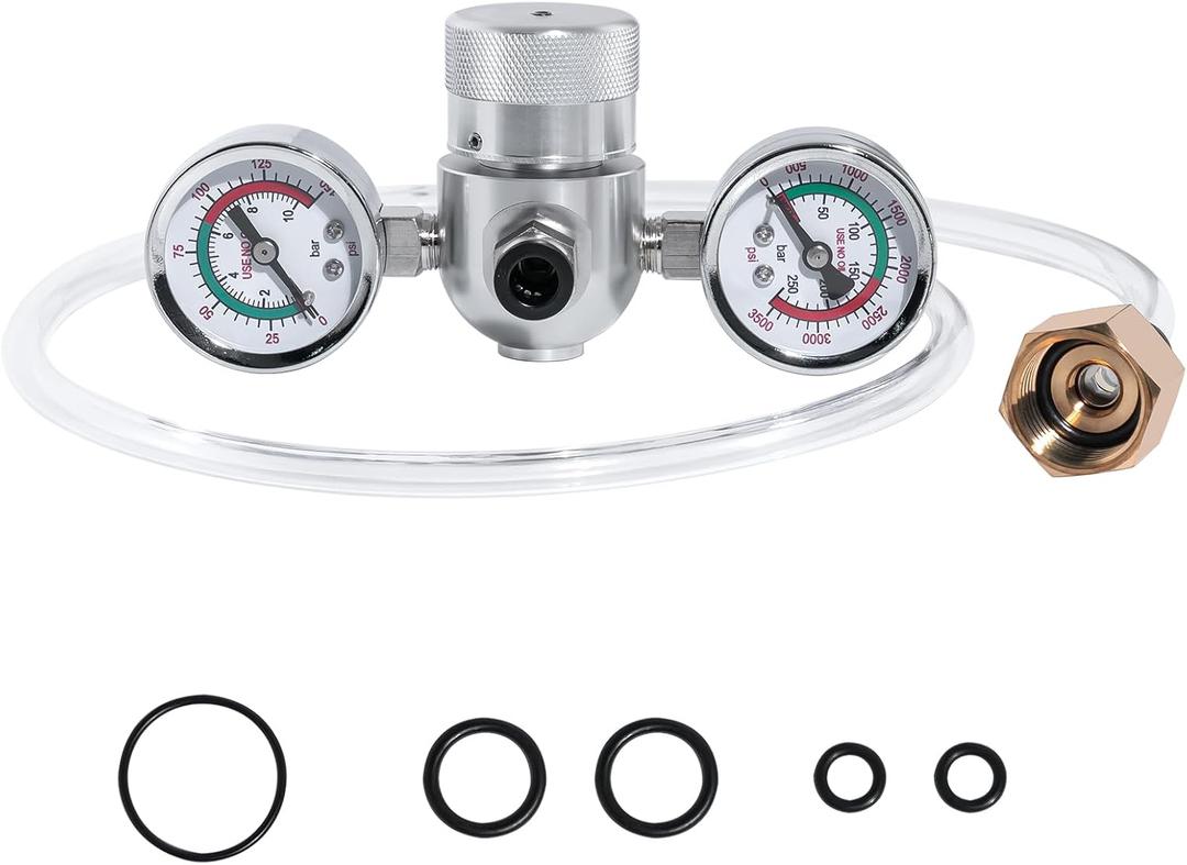 Whipped Cream Charger Pressure Regulator - Compatible with 0.95L/580G/3.3L Tanks & Standard Whipped Cream Dispensers