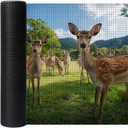 8x100ft Deer Fence Netting with 100 Zip Ties, Animal Fence Barrier Plastic Heavy Duty Garden Protection Fencing Mesh Fence Barrier for Poultry, Yard, Snow and Construction (Black, 8x100ft)