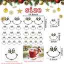2Pack 32 Pcs Christmas Face Eyes Stickers for Crafts Large 5 Inch Small 3 Inch 2 Inch Rub on Transfers Vinyl Faces Pitcher Decals for Ornaments Glass Drinking Cups Wood Balls Party Supplies (Face32)
