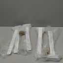 12 Pack - 12 inch White Hidden L Shelf Bracket (1/5 Inch Thicked) Iron Floating Shelf Brackets Rustic Industrial Metal Brackets for Shelf Support