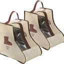 2-in-1 Boot Storage - Short & Tall Boots Protector, Travel Shoe Packing Organizers (Beige)